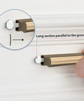 Installation of a 10 Pack Dope Adjustable Cabinet Drawer Pulls In Champagne Bronze 4 Inch Length 102mm Cabinet Handles For Cupboards And Dressers Non Standard Hole Spacing Wing Nut Fastening Easy Install Modern Hardware Solution