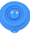 Top view of Drain Unclogger Flexible Bath Drain Cover Sealing Stopper in blue silicone, designed for effective drain blockage solutions.