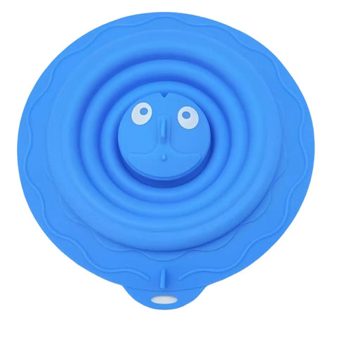 Top view of Drain Unclogger Flexible Bath Drain Cover Sealing Stopper in blue silicone, designed for effective drain blockage solutions.