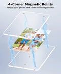 4-corner magnetic Car Visor Photo Clip 2 Pack With No Slip Magnetic Holders That Keep Photos From Sliding Or Falling
