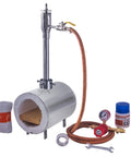 Portable Propane Forge With Single Burner 2600F Heat Rated For Blacksmithing Knife Making Farrier Tools Stainless Steel Round Body