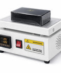 Hassle Free Manual Shrink Wrap Heat Sealer For Bopp And Pvc Film with digital display and wrapped box on aluminum plate.