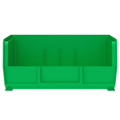 Heavy Duty Plastic Storage Bins Bundle With Secure Hooks, Stackable Industrial Containers, 15X8X7 Inch 12 Pack And 11X11X5 Inch 6 Pack, Rock Solid Setup For Keeping Your Garage And Workshop Looking Sharp