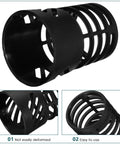 Heat Resistant Shield Cover For Hot Air Machines 3.54 x 2.36 x 2.36 In., cylindrical black protective cage, side view