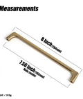 Champagne Bronze Cabinet Pulls With 7.6 Inch Center To Center Spacing Zinc Alloy Modern Handles showcasing measurements and weight