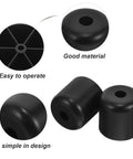 Dope Black Screw-In Furniture Legs 4 Pack for Sofas, Chairs and Dressers, Easy Install, Modern Sleek Look, durable plastic