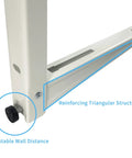 Adjustable Beefy Outdoor Wall Mount Bracket For Ductless Mini Split AC And Heat Pump with triangulated support structure.