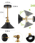 Dimensions and details of 3 Pack Battery Operated Wall Sconces In Black Modern Style For Indoor Use No Wiring Needed Easy Install No Fuss Bedroom