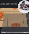 Open Air Computer Case For M-ATX Motherboard With Acrylic Transparent Frame And DIY Base Stand, Great For Gaming