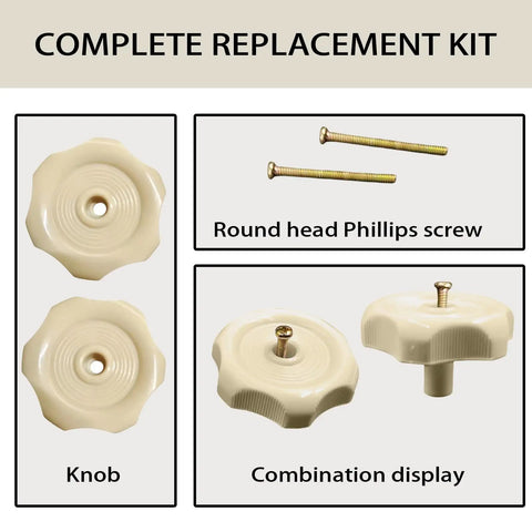 Brown One Half Inch Shaft RV Window Knob Set Two And One Quarter Inch Diameter Plastic Camper Window Latch Knobs Interior Hardware Replacement For H718 Durable Easy Install Two Pack With Anti Rust Screws.