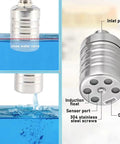 Auto water level float valve, 304 stainless steel, top/side entry for tanks and ponds