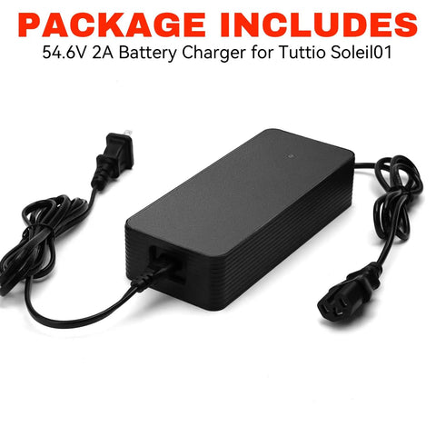 54.6V 2A Battery Charger For Tuttio Soleil01 Drit Bike And Tutto Tutti Soleil01 Electric Bikes UL Certified 48V Power Supply