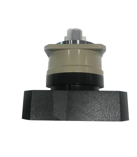 Heavy Duty Round Helical Planetary Gearbox Built Tough Delivers Knockout Torque And Smooth Five To One Reduction For 110Mm Ac Servo Motors With Plug And Play 19Mm Drop In Shaft, front view.