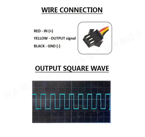Wire connection diagram for Three Quarter Inch Stainless Steel Water Flow Sensor Flowmeter Turbine Meter With 1.75 MPa Rating DC 3.5 To 24V NPN Hall Output Built To Last For Liquids Gases And Steam In Industrial Systems