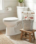 Farmhouse Freestanding Toilet Paper Holder With Reserve Storage For Mega Rolls And Magazines Sturdy Metal And Wood Stand Rustic Galvanized Decor Double Roll Capacity Toilette Label near white toilet