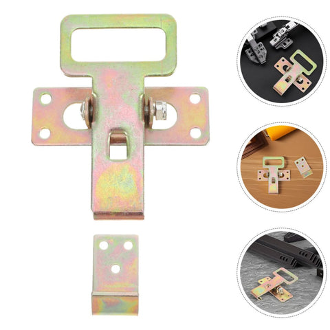 Beefy Iron Sofa Position Buckles For Heavy Duty Couch Connection, shown in golden color with universal fit hardware details.