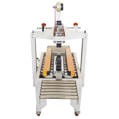 Top Shelf Automatic Tape Sealing Machine For Carton Box Packing featuring an adjustable two-way drive and smooth cranking.