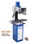 Rock Solid Benchtop Mini Mill Drill Machine with digital controls, R8 spindle, compact design, for precision metalworking projects.