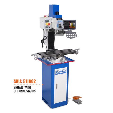 Rock Solid Benchtop Mini Mill Drill Machine with digital controls, R8 spindle, compact design, for precision metalworking projects.