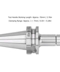 Precision CNC Tool Holder Milling Arbor BT30 ER11 70 for CNC Machining Centers, 20CrMnTi steel, clamping range 1-7mm