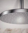 Awaken 10 Inch Rain Shower Head No Fuss Swivel Ball Design, Single Function Rainhead Delivers Full Coverage Spray, 1.75 GPM, Polished Chrome