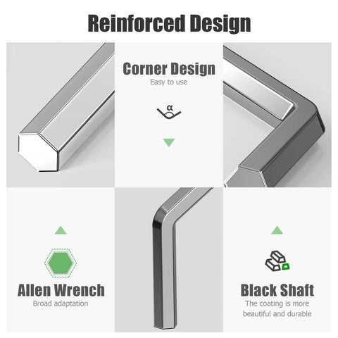 Reinforced design details of 2 Pack Allen Wrench Garbage Disposal Tool For Unclogging Badger Compatible Disposals, Quick Hex Socket Access for InSinkErator