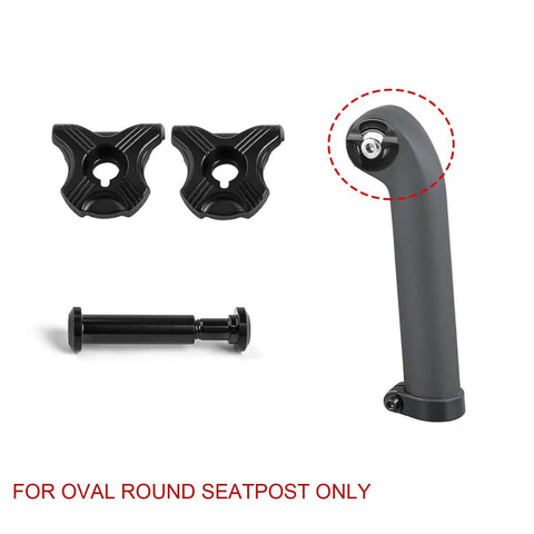 Bike Seatpost Ear Clamp 7x9 Titanium Bolt Kit for Carbon Rails CNC Aluminum Clamp with parts components displayed