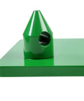 Heavy Duty Steel Quick Tach Weld On Mounting Brackets For Tractor Loaders, green steel top pin detail view