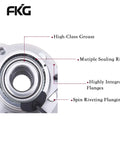 Close-up of Front Wheel Bearing Hub Assembly For 2004-2012 Chevy Malibu ABS with parts labeled including grease and sealing ring.