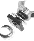 T Slot Roof Rack Eye Bolt Kit 4 Piece Tie Down Anchor Set For Tent Accessories Heavy Duty Gear And Luggage Secure Mounting On Most Roof Racks Beefy Stainless Steel, stainless eye bolt close-up