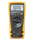 Pro Grade True RMS Digital Multimeter With Backlit Display And Built-In Temperature Probe, front view showing controls and display.