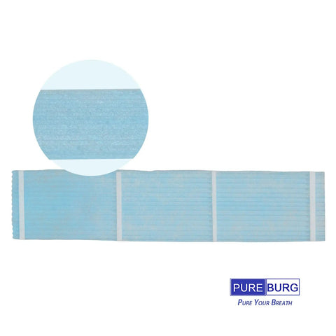 Four Pack MAC-415FT-E Replacement Filter for Mitsubishi MS-A09WA MS-A12WA MFZ-KA, blue material, no frames, 13 x 2.75 inches