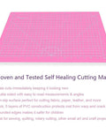 Headley Tools pink self-healing cutting mat, 18x12 inches, double-sided 5-ply for crafts