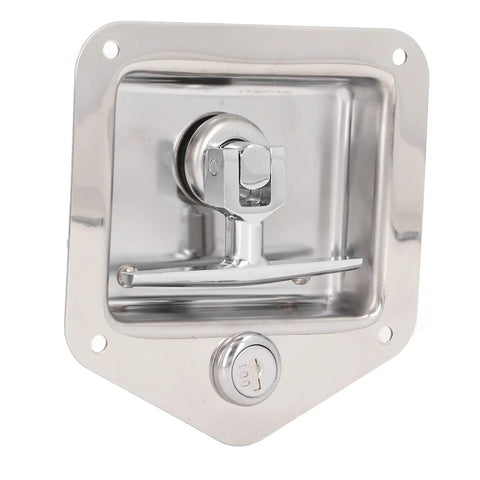 Built Damn Tough Stainless Steel T Handle Latch With Dual Keys For RV Truck Trailer Access Rock Solid Toolbox Lock That Keeps Your Rig Gear Locked In Tight Through Long Haul Shifts And Weekend Cruises