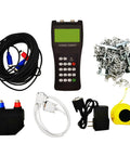 Kickass Boss Level Handheld Ultrasonic Liquid Flow Meter For Seawater And Industrial Sewage With Digital Display components and accessories.