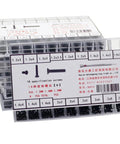 Slick Miniature Screw And Bolt Assortment Kit In Clear Storage Case, compact organizer with 18 types of carbon steel screws.