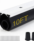 Heavy Duty U O Ring Garage Door Bottom Seal Weatherstrip Kit With Aluminum Track Retainer, close-up view, 10 ft length