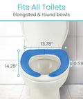 Gel Toilet Seat Cushion Pad With Raised Padded Riser For Elongated And Standard Toilet Seats And Commode Chairs 0.6 Inch Thick Gel Pad