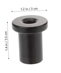 Five Pack Barn Door Track Spacers For Heavy Duty Rock Solid Durable Wall Mounted Barn Door Hardware Replacement Spacers For Track And Cabinet High Carbon Steel Corrosion Resistant Easy Install Reliable Support showing a single spacer with dimensions 1.4 x 1.2 inches.