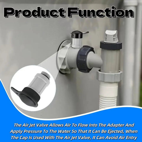 Air Jet Valve And Cap Replacement Kit For Pool Jet Systems Compatible With Models 26165EH 26167EH 26175EH 26183MW 26191EH 26301T