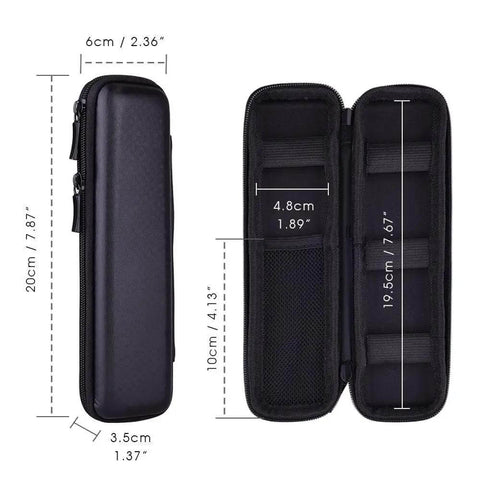 Heavy Duty Eva Travel Organizer Case For Fountain Pens Stylus Pencils And Tech Gear Featuring Secure Mesh Pocket And Elastic Strap, 20x6x3.5cm