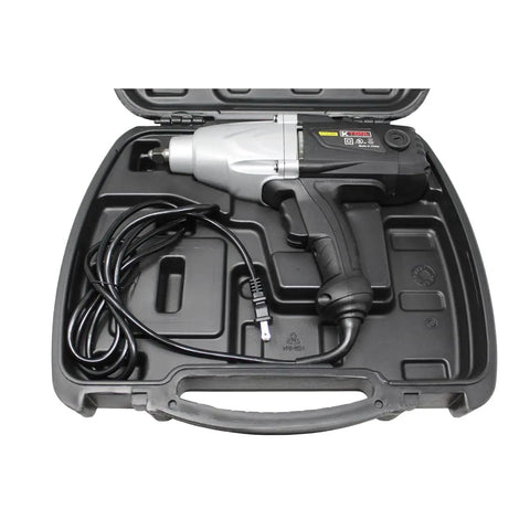 Electric Impact Wrench With Half Inch Drive, 240 Foot Pounds Max Torque, 900 Watt Motor, 2200 RPM, in molded case