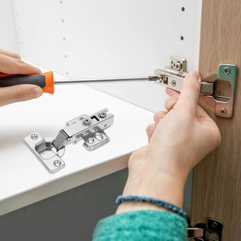 Installing soft closing hydraulic concealed cabinet hinges 2 pack frameless steel design quiet slow close no squeak