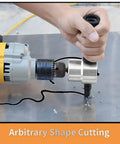 Double Head Sheet Metal Nibbler Drill Attachment Kit For Home DIY And Auto Repair cutting metal sheet with ergonomic grip