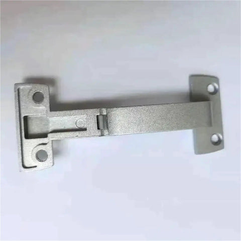 Two Pack Premium Flip Over Cabinet Door Hinges Crafted From Solid Zinc Alloy Rock Hard Aircraft Furniture Hardware Goes Slick As Butter Fool Proof Hanging Accessory For Shop And Kitchen Upgrades, silver zinc alloy hinge, top view.
