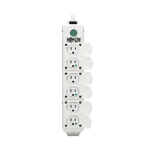 Go-To Safe-IT 6-Outlet Hospital-Grade Medical Power Strip For Patient Care Areas With 15-Foot Cord, front view