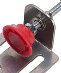 Adjustable Stainless Steel Cabinet Door Alignment Jig Tool For Pro Grade Precise Installations close-up view of red guide