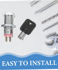 Solid Vending Machine Lock And Keys Replacement Kit For Drink Snack Soda Dispensers Plus Heavy Duty Keyed Cylinder Security Hardware For Game Room Arcades Metal Or Wooden Cabinets And Fences With Super Easy Install And Keep Your Gear Locked Down, key lock set with tools