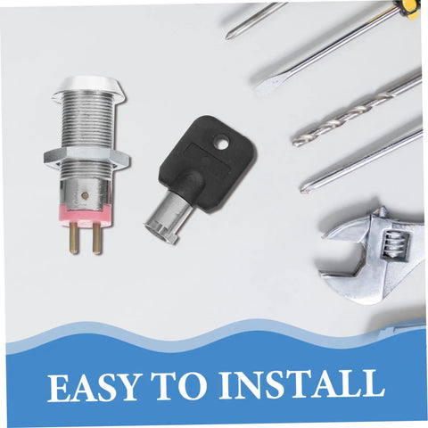 Solid Vending Machine Lock And Keys Replacement Kit For Drink Snack Soda Dispensers Plus Heavy Duty Keyed Cylinder Security Hardware For Game Room Arcades Metal Or Wooden Cabinets And Fences With Super Easy Install And Keep Your Gear Locked Down, key lock set with tools