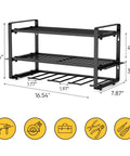 Two Pack Power Tool Organizer Wall Mount With Three Layer Storage And Eight Drill Holders, heavy duty metal rack dimensions shown